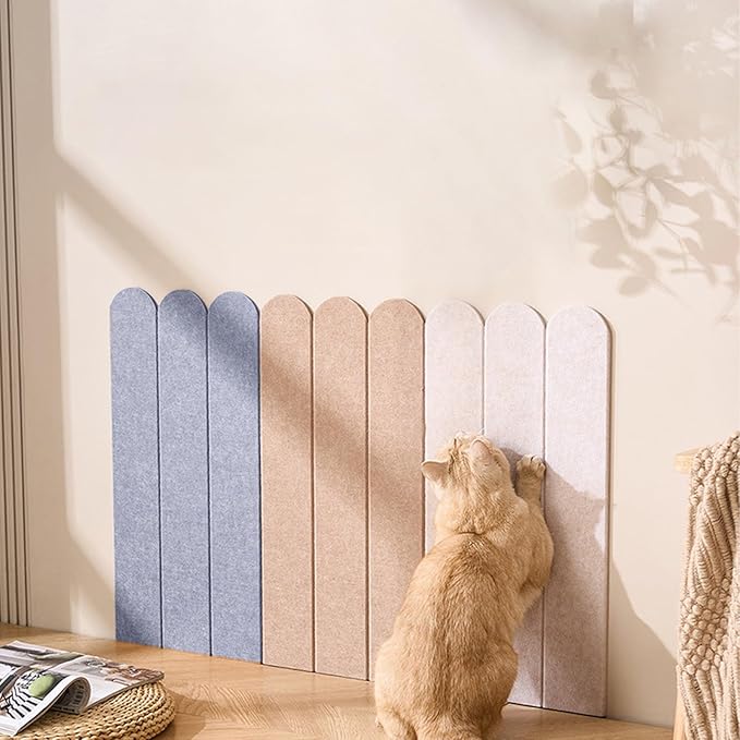 Cat Scratcher, Cat Scratching Posts, Cat Scratchers for Indoor Cats, 3-Pack Cuttable Cat Furniture Protectors - Long-Lasting and Durable for All Cats（Deep Camel/Light Came/Light Gray）