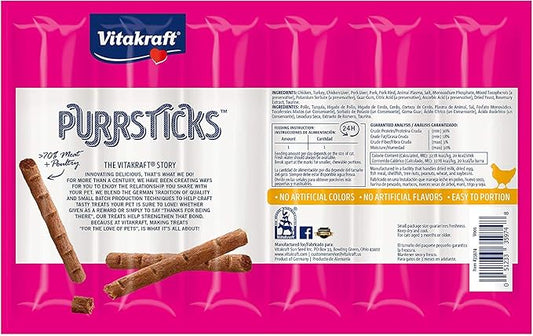 Vitakraft 18 Pack of Chicken Purrsticks Cat Treats