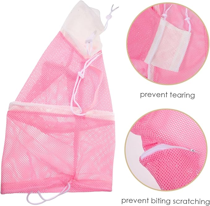 Milisten Multi-Function Cat Grooming Bag Breathable Mesh Pet Bathing Pouch for Easy Nail Trimming Bathing and Grooming Fast-Dry Design for Cats and Kittens