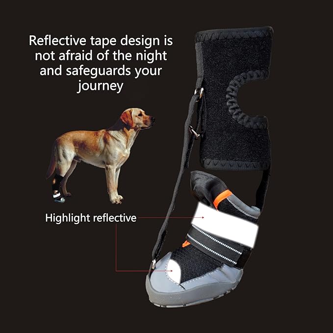 Dog Boot with Adjustable Straps Corrective Pet Shoe Paws Protectors Dogs Winter Outdoor Supply Washable Foot Protectors