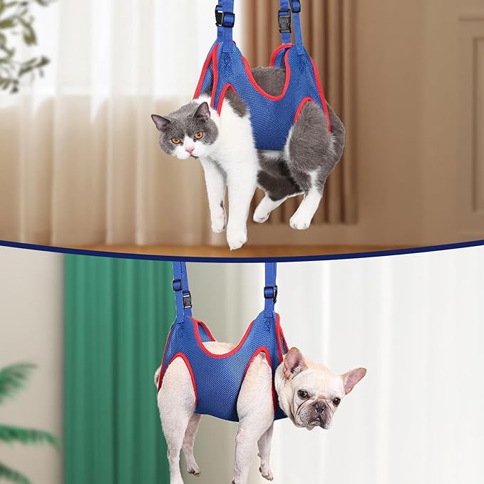 Cat Dog Grooming Hammock for Pet Grooming Sling,Dog Nails Clip Harness Bathing Harness,Cat Claw Cutting Hammock(M)