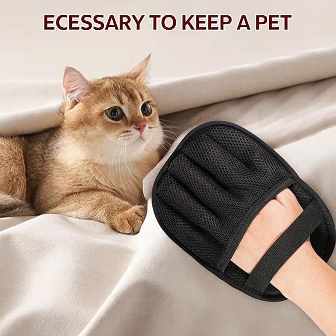 2-Pack Pet Hair Remover Gloves for Cats & Dogs, 2026 Upgraded Five-Finger Reusable Electrostatic Pet Hair Gloves, Magic Brush Pet Hair Remover Tool for Laundry, Couch, Carpet, Car Seat