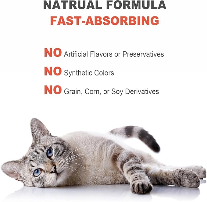 Hairball Control Chews for Cats – Psyllium Husk, Lecithin, Omegas 3-6-9, Zinc & Biotin – Digestive & Skin Support for Hairball Reduction – Soft Chews, Chicken Flavor, 100 Count