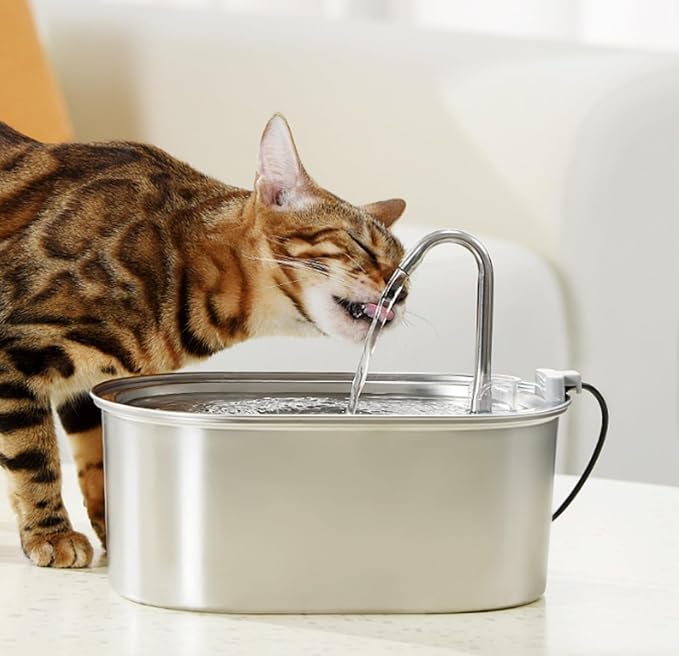 Selene The Doggy Fountain, Quiet Floor-Standing Pet Water Fountain, Automatic Dog Watering Dispenser Bowl Feeding & Watering Supplies (3.2L Round Faucet)