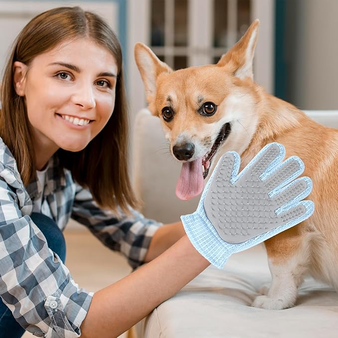 1PCs Cat Grooming Gloves Pet Hair Remover Glove Washing Bath Glove for Cat Dog Pet Grooming Glove for Shedding, Massage Cat Grooming Gloves for Hair Removal