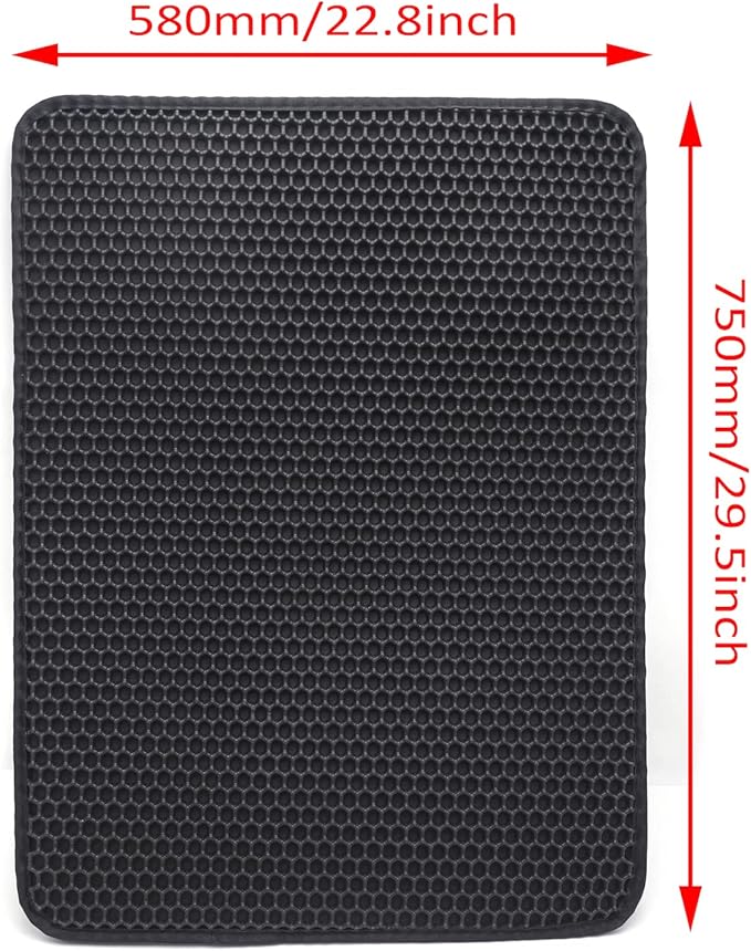 XKMT- Animal Pet Supplies Cats Litter & Housebreaking 75X58 Black Cat litter Mat Double Layer Pad Trapper Folding Pad EVA Foam Rubber