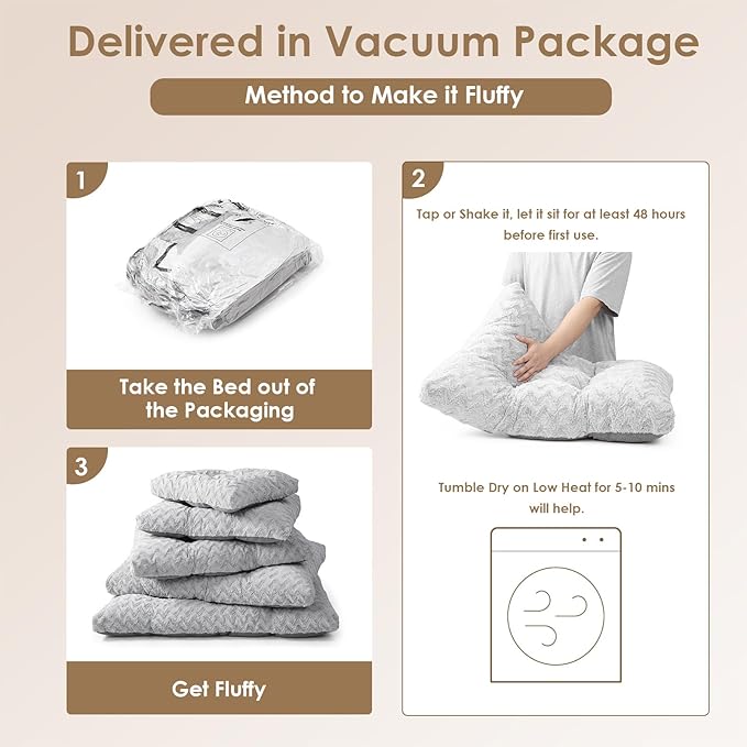EHEYCIGA Washable XL Dog Bed for Crate 41x27 Inch, Reversible Kennel Pad for Extra Large Dogs Weight Up to 75 lbs, Plush and Comfy Pet Sleeping Mat, Grey