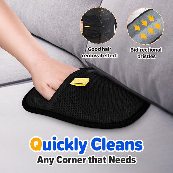 Pet Hair Remover Gloves for Cats & Dogs, Reusable Electrostatic Pet Hair Removal Gloves Brush for Pets Hair, Pet Hair Remover Tool for Clothing, Couch, Carpet, Car Seat (1 PCS)