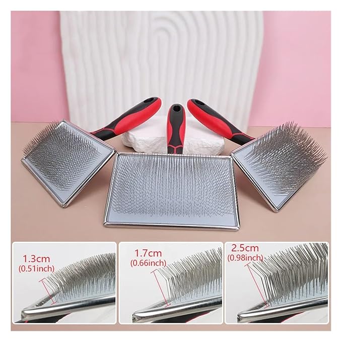 Needle Comb for Dog Cat Hair Removal, Pet Fur Trimming Brush, Grooming Massage Tool, Cleaning Supplies for Shedding(17mm)
