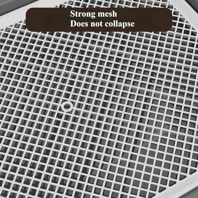 Splashproof Mesh Dog Toilet Training Pad Holder - Easy to Clean Indoor Potty Tray for Puppies Dogs & Cats(Grey)