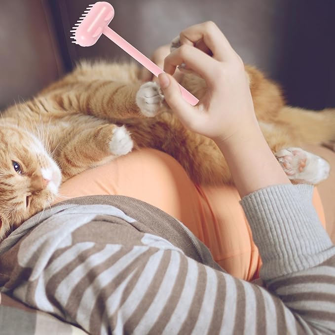 Cat Hair Grooming Brush and Massage Brush for Shedding and Itch Relief Suitable for Cats and Puppies at Home