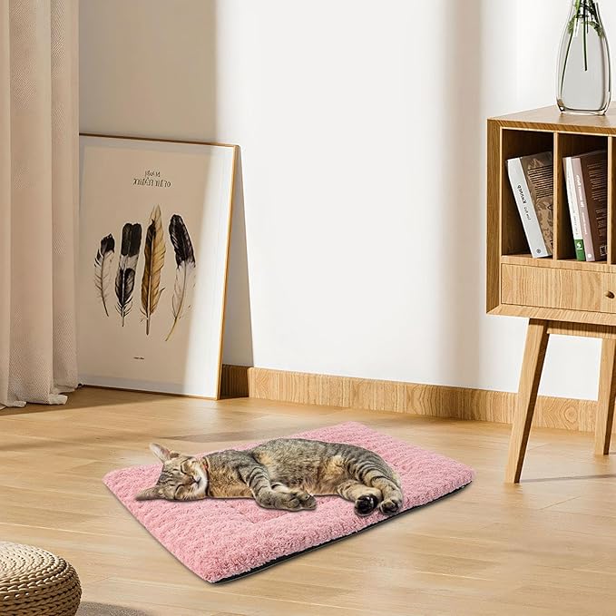 Dog Crate Pad, Functional, – Lightweight Modern Lightweight Compact Stylish Elegant, Washable Pet Cat Bed, Supplies All Seasons Soft Beds | Multipurpose Outdoor Indoor Utility Sleek