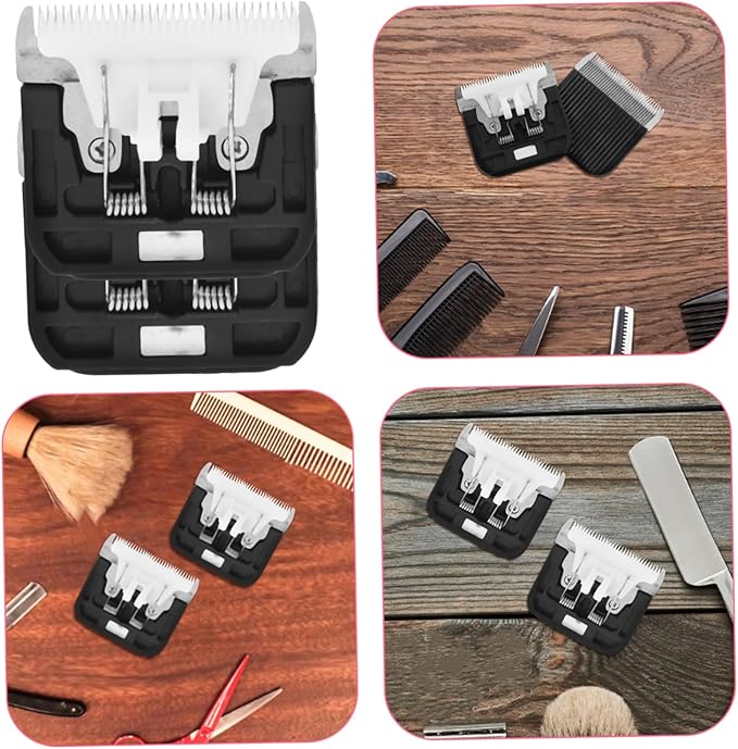 Didiseaon 2Pcs Pet Hair Trimmer Blades for Electric Clippers Replacement Dog Cat Grooming Clip Head Easy to Install Lightweight Design for Paws Ears and Face