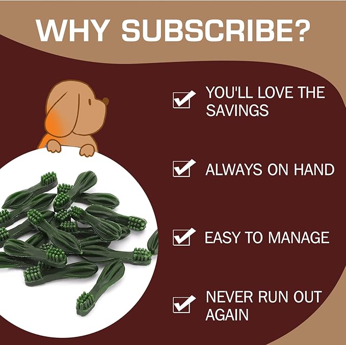 UrbanX HealthyBones Original Natural Dog Dental Care Mint Snacks Oral Health Dog Food for Staffordshire Bull Terrier and Other Med Terrier Dogs, 15 Count
