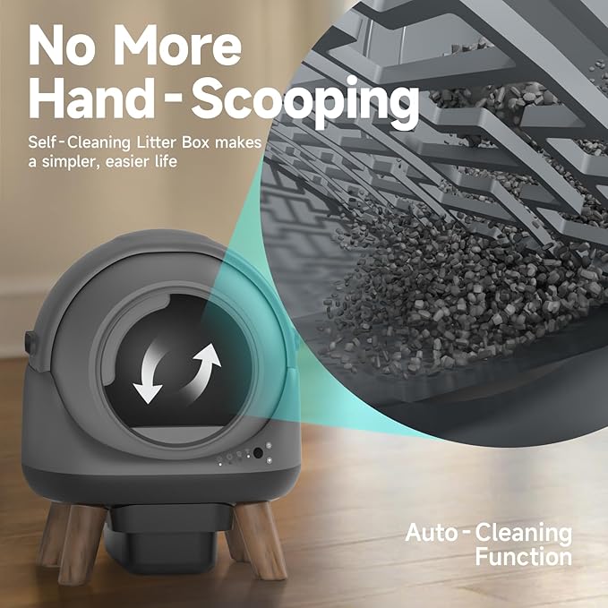 Self Cleaning Litter Box for Multiple Cats