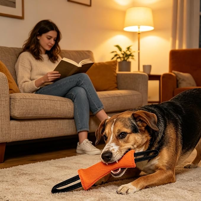 Dog Training Tool - Pet Fetch Supplies, 58x7cm Bite Resistant Dog Chew Toy for Training, Sturdy Structure with Flexible Texture, Reliable Animal Tool for Play Boosting and Pet Engaging