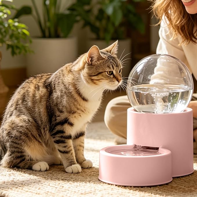 Automatic Pet Water Dispenser for Dogs and Cats – Indoor Water Supply for Pets – for Use in Indoor Patio, Living Room, Home, Holidays, Travel and Getaways End