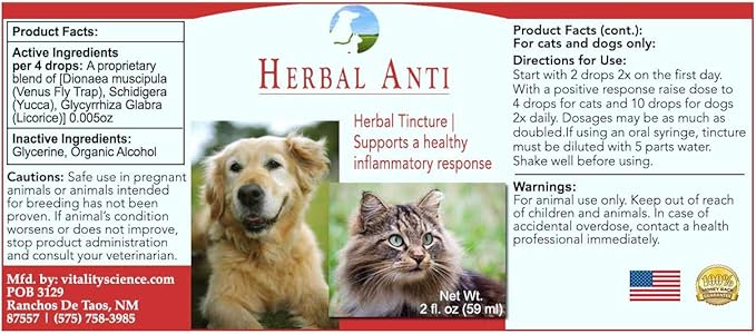 Vitality Science Advanced Immune Restoration Supplements for Cats | Intense Regeneration Protocol | Helps with Pain Relief (Medium)