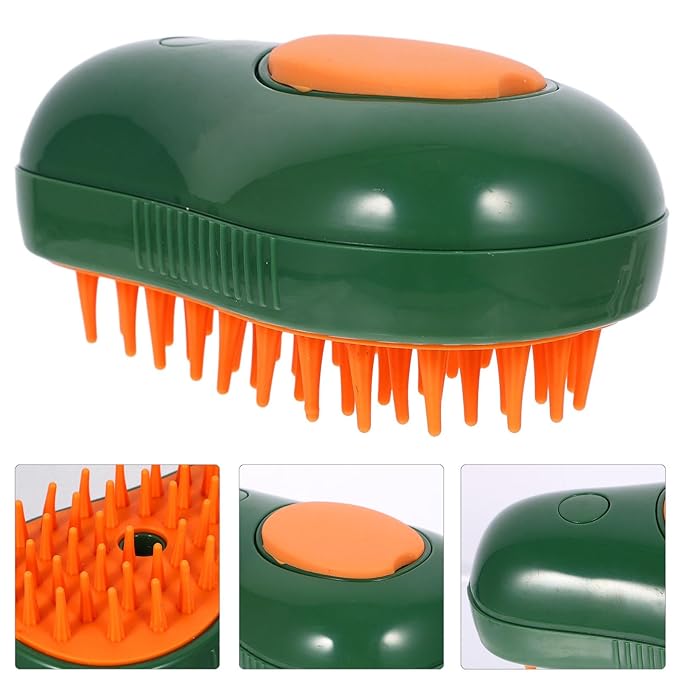 Electric Cat Steam Brush 4-In-1 Self- pet Bath Brush Avocado Spray Comb for Indoor Cats Grooming and Massage