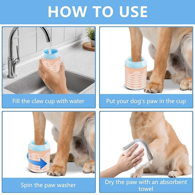 Orange Lolita Lace Plaid Portable Paw Cleaner Cup Silicone Brush Soft Pets Grooming Supplies for Cats Dogs