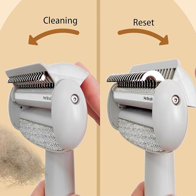 Canine Cats Grooming Brush Safely Remove Tangles Shedding Hair Remover Soft Rounded Edges Long Short Coat Care PET Shedding Comb