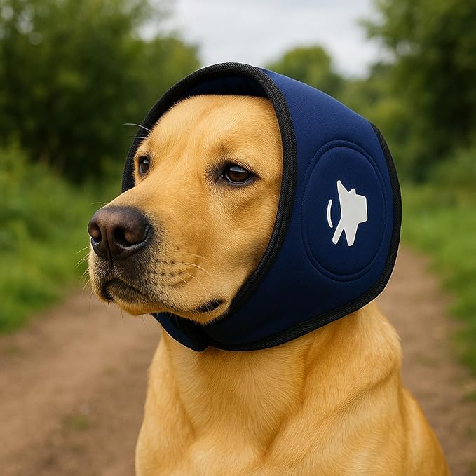 Peiiwdc Dog Ear Covers Earmuffs Hearing Protections for Pet Ear Wrap for Grooming Bathing Blowing Drying Supplies Adjustable Noise Reducing Earmuffs for Dogs