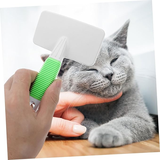 1 Set Pet Grooming Brush Ergonomic Dog and Cat Shedding Comb with Wide Plate for Dematting and Care Soft Handle for Comfortable Grooming for Cats and