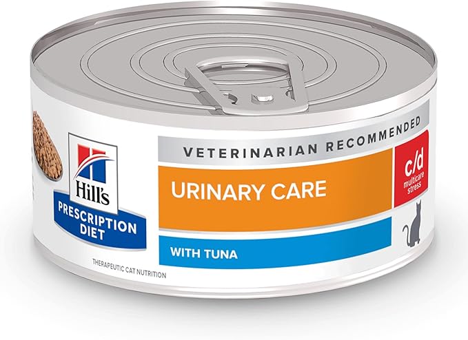 Hill's Prescription Diet c/d Multicare Stress Wet Cat Food, Tuna, 5.5 oz. Cans, 24-Pack