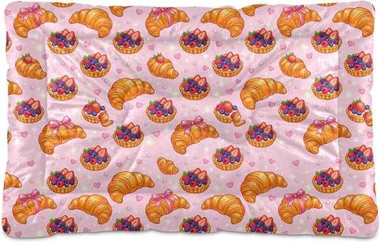 Dog Bed for Crate Washable Pet Sleep Pad, Dessert Kennel Mat with Non-Slip Bottom, Soft Fluffy Supplies Pet for Dogs and Cats (36x24 inch)