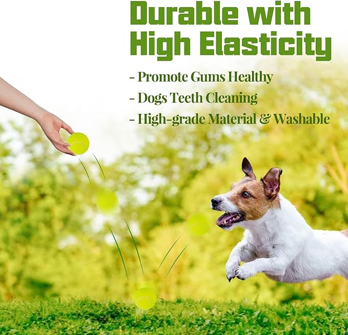 2 inch Dog Training Tennis Balls, 16 Pack Pet Mini Tennis Balls for Small Medium Dogs Fetching Training Exercise