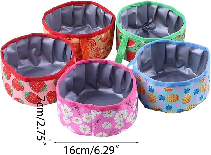 Pet Bowl Food Bowls Dogs Oxford Foldable Treat Dry Water Camping Feeding Watering Supplies Foldable Dog Outdoor Container Travel Water Feeding