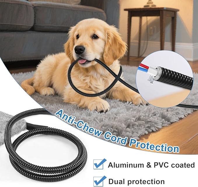 Cat Heating Pad 18x18 in with Smart Thermostat Switch and Power Line Protection Tube,Obtained MET and UL Dual Certification,Waterproof Pet Heating Pad for Cats, with Long Velvet Cloth Cover