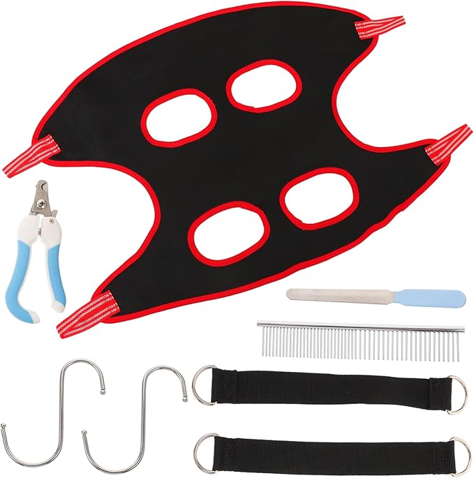 1 Set Pet Grooming Sling for Cats Dogs Grooming Hammock for Nail Trimming Easy to Washable for Pets Accessories Random Color