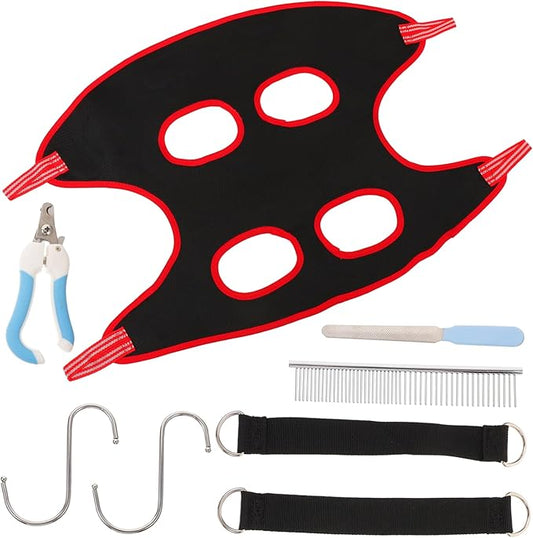 1 Set Pet Grooming Sling for Cats Dogs Grooming Hammock for Nail Trimming Easy to Washable for Pets Accessories Random Color