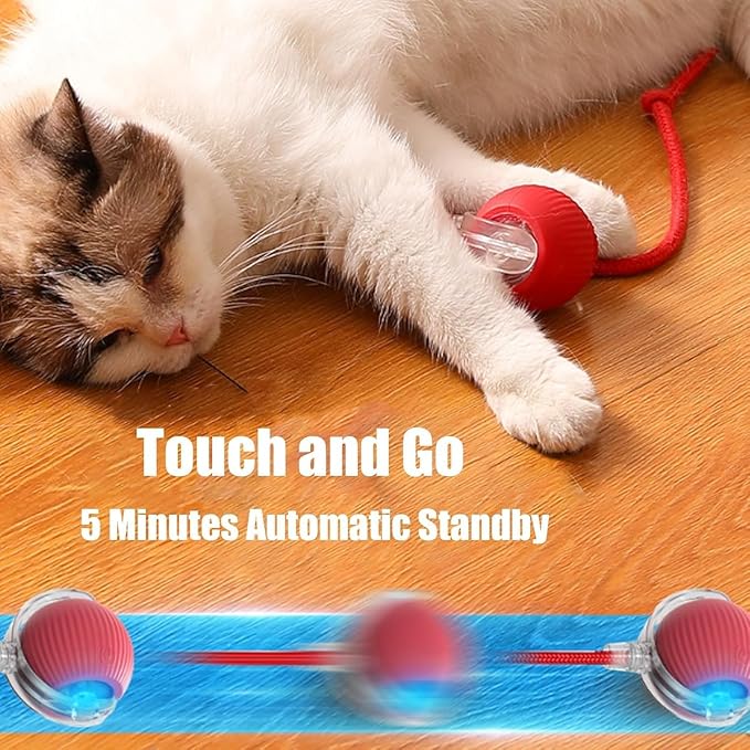 Interactive Cat Toy,Electric Dog BallToy,Cat Toys for Indoor Cats,Chewie Viral Dog Ball,Adjustable Sports Rolling Toy,Electric Rolling Ball Christmas Birthday Gift for Pets.(Green)