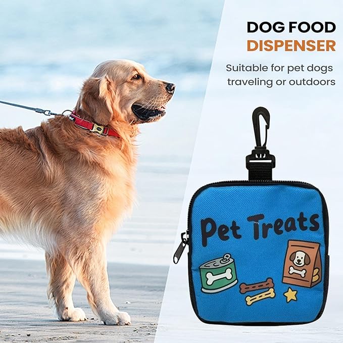 Dog Treat Pouch - Lightweight Pet Supplies - Small Dog Snack Pouch Treat Pack | for Walking Outdoor Camping Travel Vacation Hiking Adventure