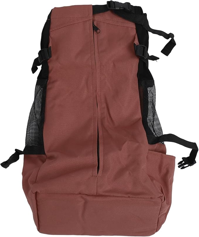 Zerodis Pet Carrier Backpack Front Back with Ventilated Mesh Hands Free for Travel Outdoor Hiking Cycling Cat Dog Supplies (Brown)