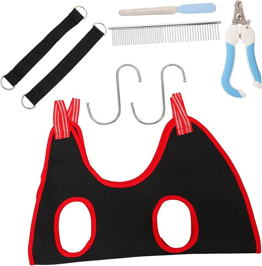 1set Cat Dog Nail Trimming Hammock Pet Grooming Tools Safe Hanging Harness for Pet Nail Trimming