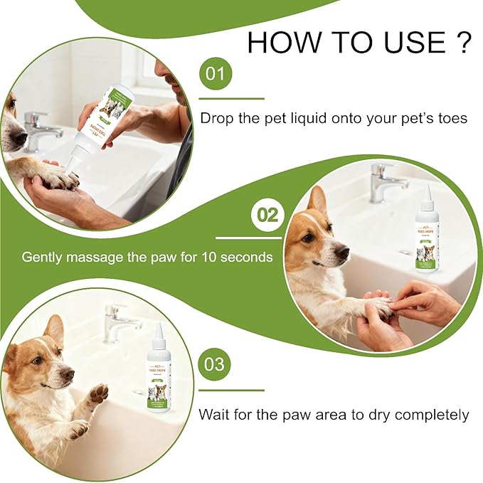 Dog Paw Cleaner – No-Rinse Dog Foot Washer, Deep Cleans Paws & Toes, Natural Plant Ingredients，Safe for Puppies to Large Dogs, Travel-Friendly Puppy Essential-3.4 OZ
