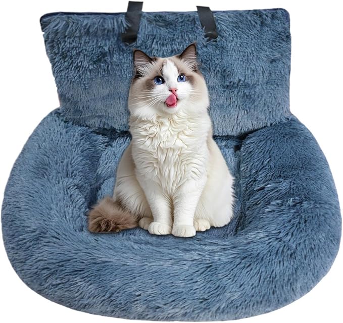 Car Seat Dog | Plush Cat Booster Car Seat,Pet Supplies Washable Travel Bed for Medium Small Puppy Kitten Vehicle Traveling Vet Visit Daily Vacations