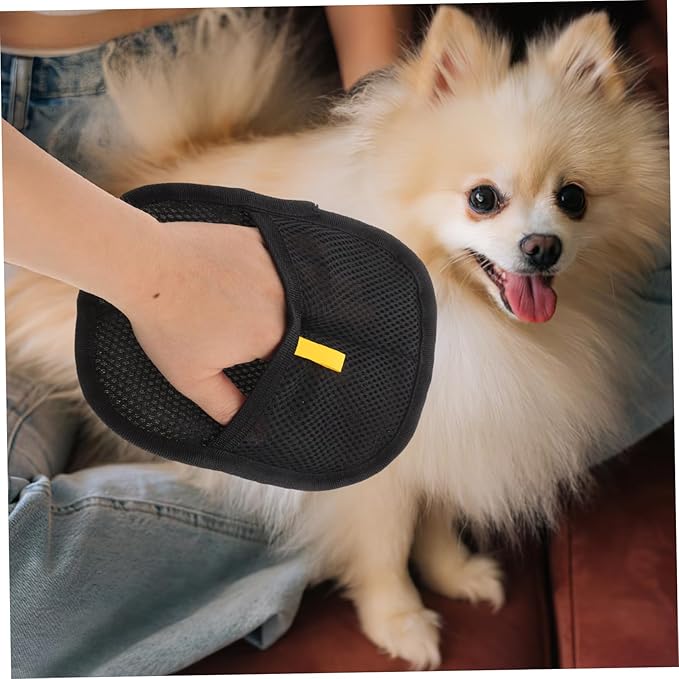 2pcs Pet Grooming Gloves for Cat and Dog Dual-Sided Hair Removal Mitt - Reusable Pet Hair Remover Glove for Carpet Clothing Furniture