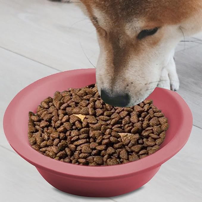 Dog Feeder, Cat Bowl With Slow Feeder - Cute Christmas Theme Dog Silicone Slow Feeder Bowl,Pet Feeding Supplies, Dog Dishes