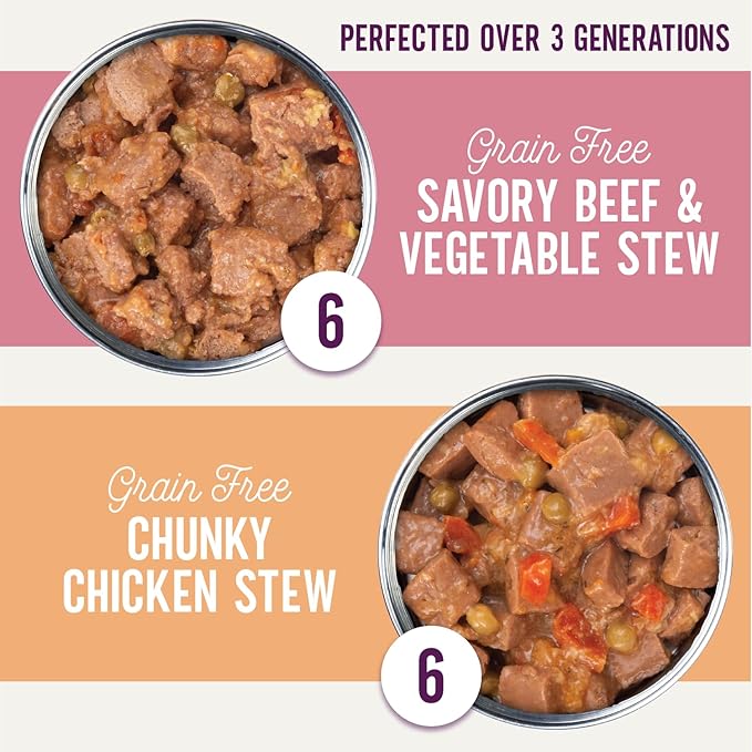 Health Extension Variety Pack - Chicken & Beef Stew Grain-Free Wet Dog Food, 12.5 oz – Protein-Rich Recipe, Hydration Support, Ideal for All Breeds (Case of 12 Cans)