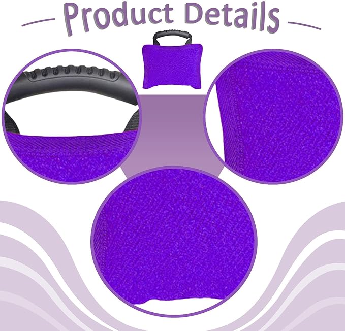 Baoblaze Dog Bite Pillow Tough Tug Toy Practical Portable Outdoor Pet Supplies for Small and Medium Sized Dogs Biting Pad with Handle, Violet