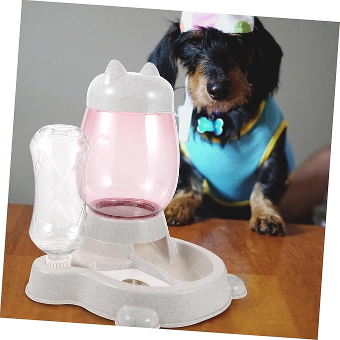 Pet Feeder Cat Feeder and Water Dispenser Kitten Food Container Easy to Fill