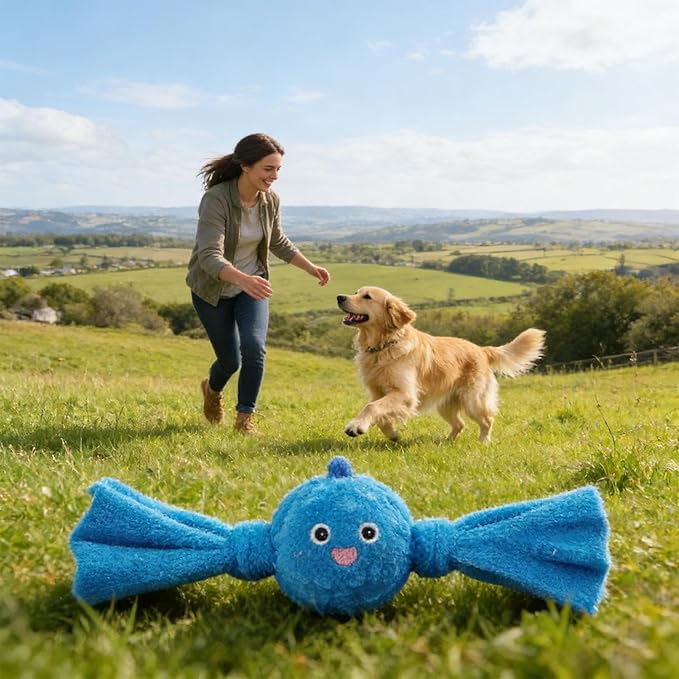Dog Squeak Toys - Interactive Puppy Teething Doll, 1 Count Vocalizing Plaything for Health, Textured Rubber Shape with Internal Speaker, Pet Supply, Chewing Item for Crates, Mats and Parks