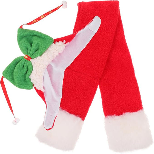Milisten Dog Birthday Hat and Scarf Set, Cotton Pet Head Cover with Decorative Scarf for Puppies, Household Dog Accessories for Birthday Party Supplies