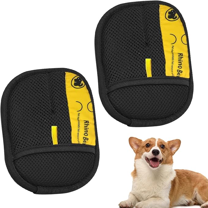 Cat Hair Remover Glove 24x18x2cm, Double-Sided Grooming Mitt, Reusable Shedding Tool for Dogs, Cats, Sofa, Bed Sheets, Clothing, Home Cleaning