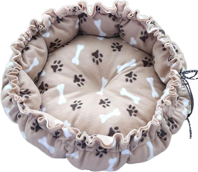 Windproof Warm Pet Bed House Drawstring Design Washable Soft Cushions Kennel for Small Dogs Cats Pet Supplies Houses for Indoor Large Houses for Warm No Heating Pad House Windproof for Winter