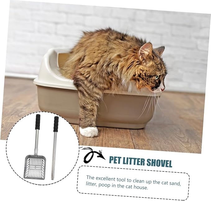 GANAZONO Kitten Litter Shovel Handle Ergonomic Cat Litter Scooper for Cleanup Cleaning Tool for Pet Owners and Stores